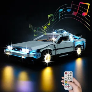 Kyglaring LED Lighting Kit Designed for Lego Creator Expert Back to The Future Time Machine 10300 Model Building Kit - Without Lego Set (Standard RC Sound Version)