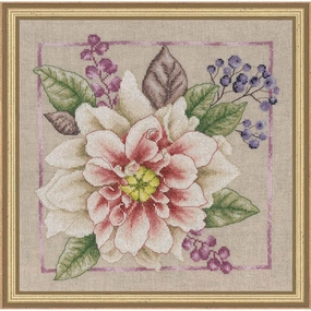 Lanarte Blooming White Counted Cross-Stitch Kit
