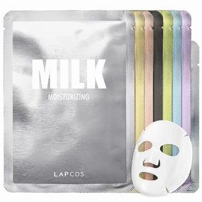 LAPCOS Daily Sheet Mask Variety Pack 7 1 (Version 1) Daily Face Masks - Hydrate, Clarify, Nourish, Exfoliate & Renew Skin, Korean Beauty Favorite (8 pack)
