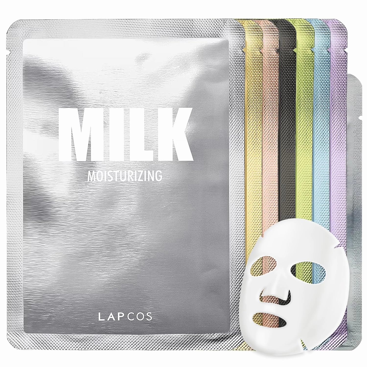 LAPCOS Daily Sheet Mask Variety Pack 7 1 (Version 1) Daily Face Masks - Hydrate, Clarify, Nourish, Exfoliate & Renew Skin, Korean Beauty Favorite (8 pack)