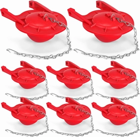 Lasnten 8 Pcs 3 Inch Rubber Toilet Flapper Replacement Kit Toilet Tank Flap with 2 Toilet Handle and Stainless Chain Toilet Stopper Flapper Compatible with TOTO Flapper Model G-Max, Easy to Install