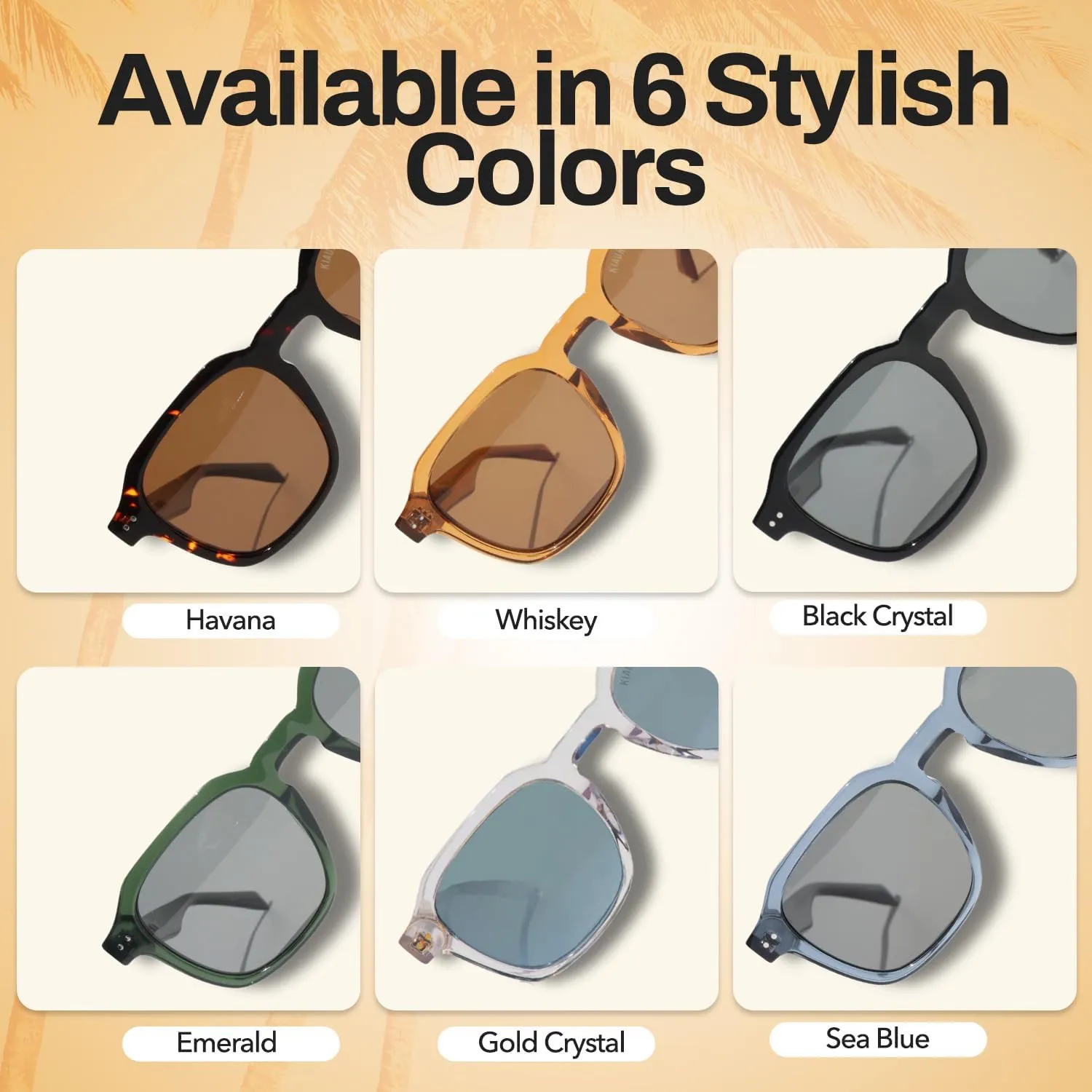 Lautner Premium UV400 Polarized Sunglasses, XL & Original Sizes, Shape Memory Acetate Frames, Scratch-Resistant Lenses