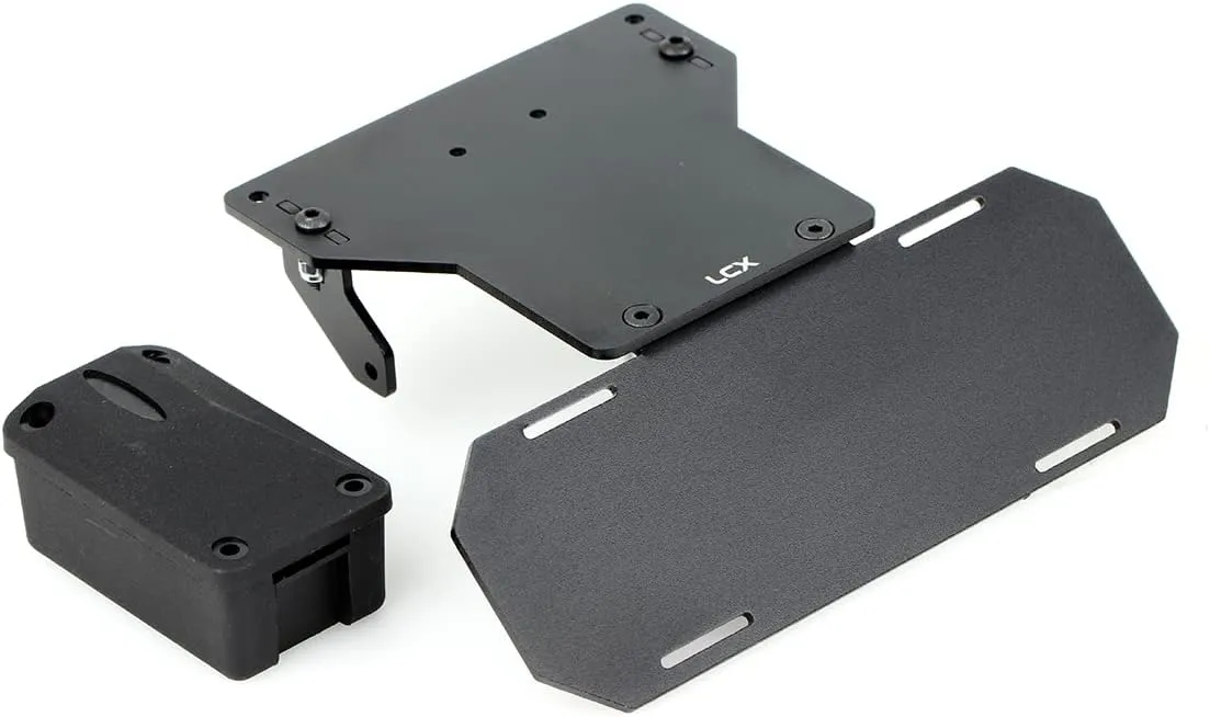 LCX Racing 1/10th RC Crawler Car CNC Machined Aluminum Battery Tray Forward Shifting Combo Relocate for RC Car Axial SCX10 II 90046, Upgrades Parts Accessories