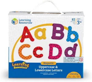 Learning Resources Colorful Magnetic Uppercase and Lowercase Letters, Whiteboard Accessories, 82 piece set, Ages 3 