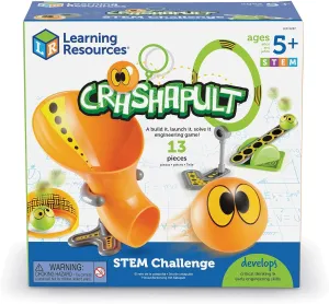 Learning Resources Crashapult STEM Challenge, STEM Catapult Game, 13 Pieces, Ages 5 