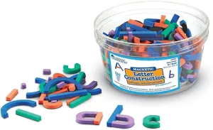 Learning Resources Magnetic Letter and Number Construction Set, Soft Foam Magnetic Shapes, Uppercase and Lowercase Letters, Teaching Aids, 262 Pieces, Grades PreK , Ages 4 , Model Number: LER8551