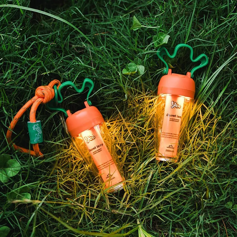 LED Carrot Lamp Rechargeable Camping Lantern Cute Carrot Shape for Interior Decoration (Carrot Light)