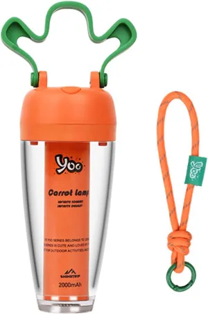 LED Carrot Lamp Rechargeable Camping Lantern Cute Carrot Shape for Interior Decoration (Carrot Light)