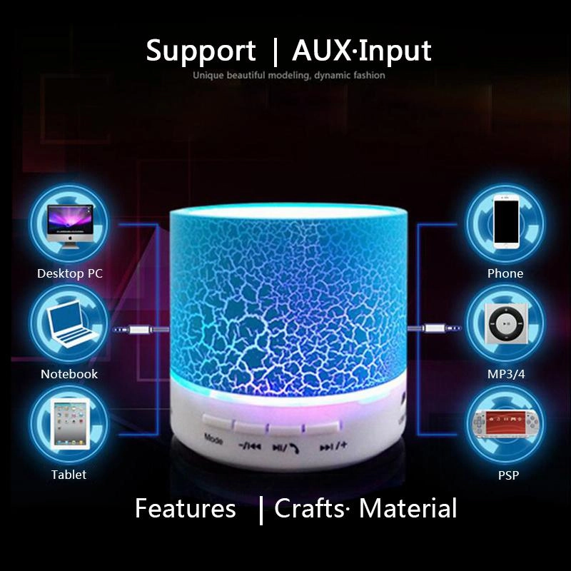LED Portable Bluetooth Wireless Speaker With Audio Music Player