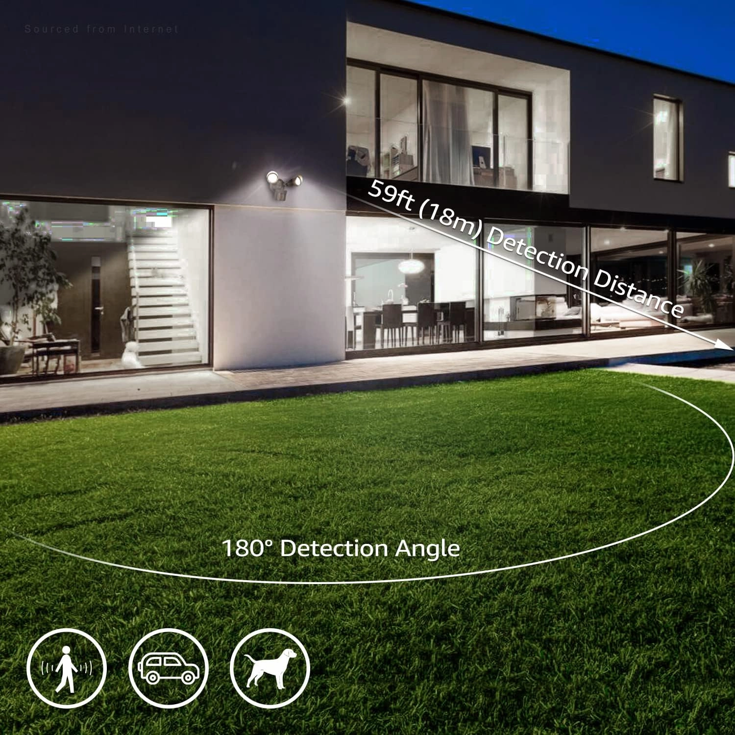 LEONLITE 3CCT LED Security Light, Motion Sensor Flood Lights Outdoor, Aluminum, 3 Modes Motion Detector Dusk to Dawn Switch Control, 3000K/4000K/5000K Selectable, IP65, Adjustable 2-Head, ETL, Bronze
