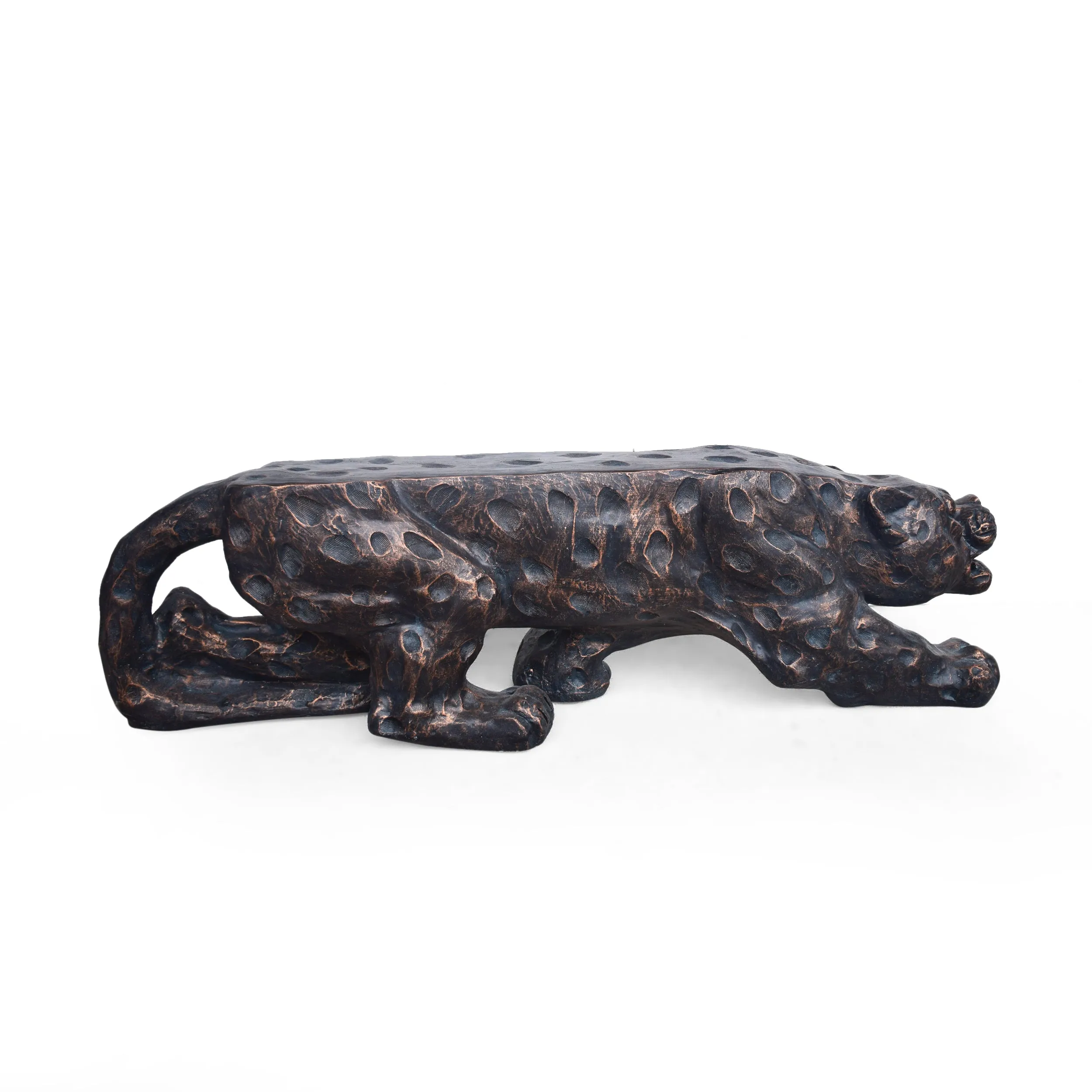 Leopard lightweight outdoor concrete bench