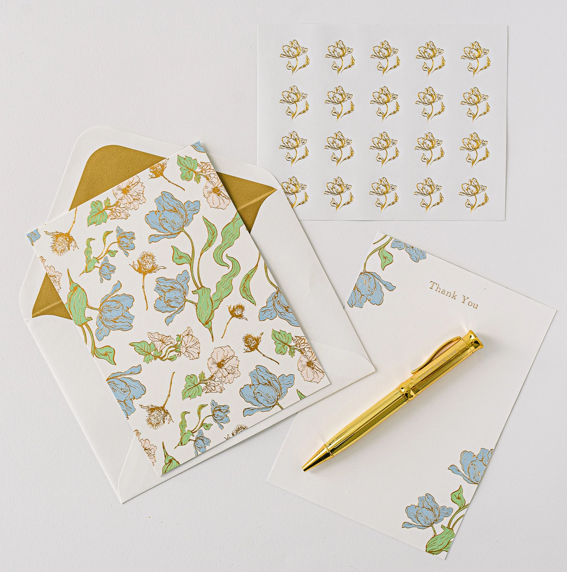 Les Fleurs Parisiennes Luxury Thank You Card Set