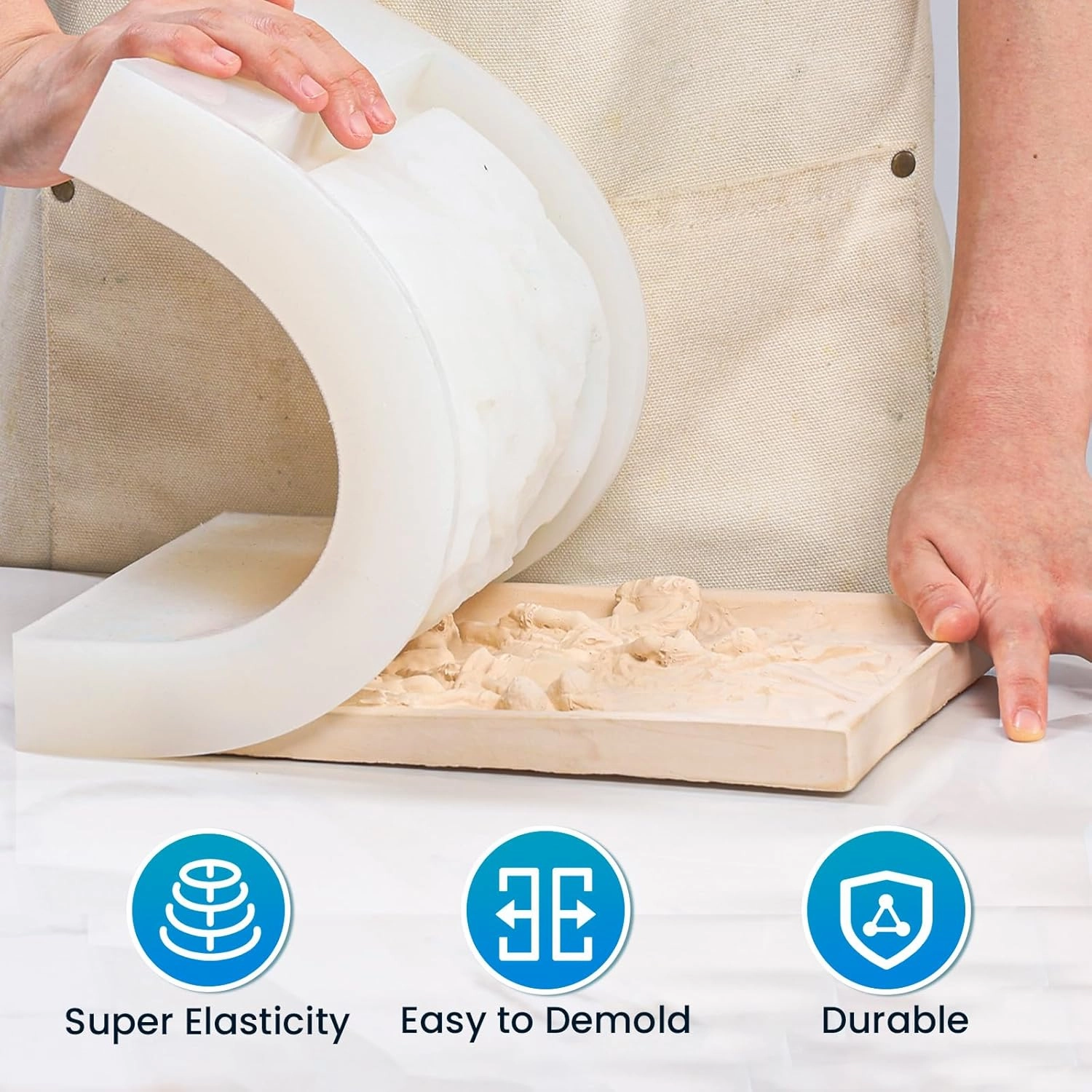 LET'S RESIN Silicone Mold Making Kit 36oz, 20A Flexible & Bubble Free Silicone Rubber, Translucent & 4H Fast Cure Liquid Silicone for Mold Maker, Mixing Ratio 1:1