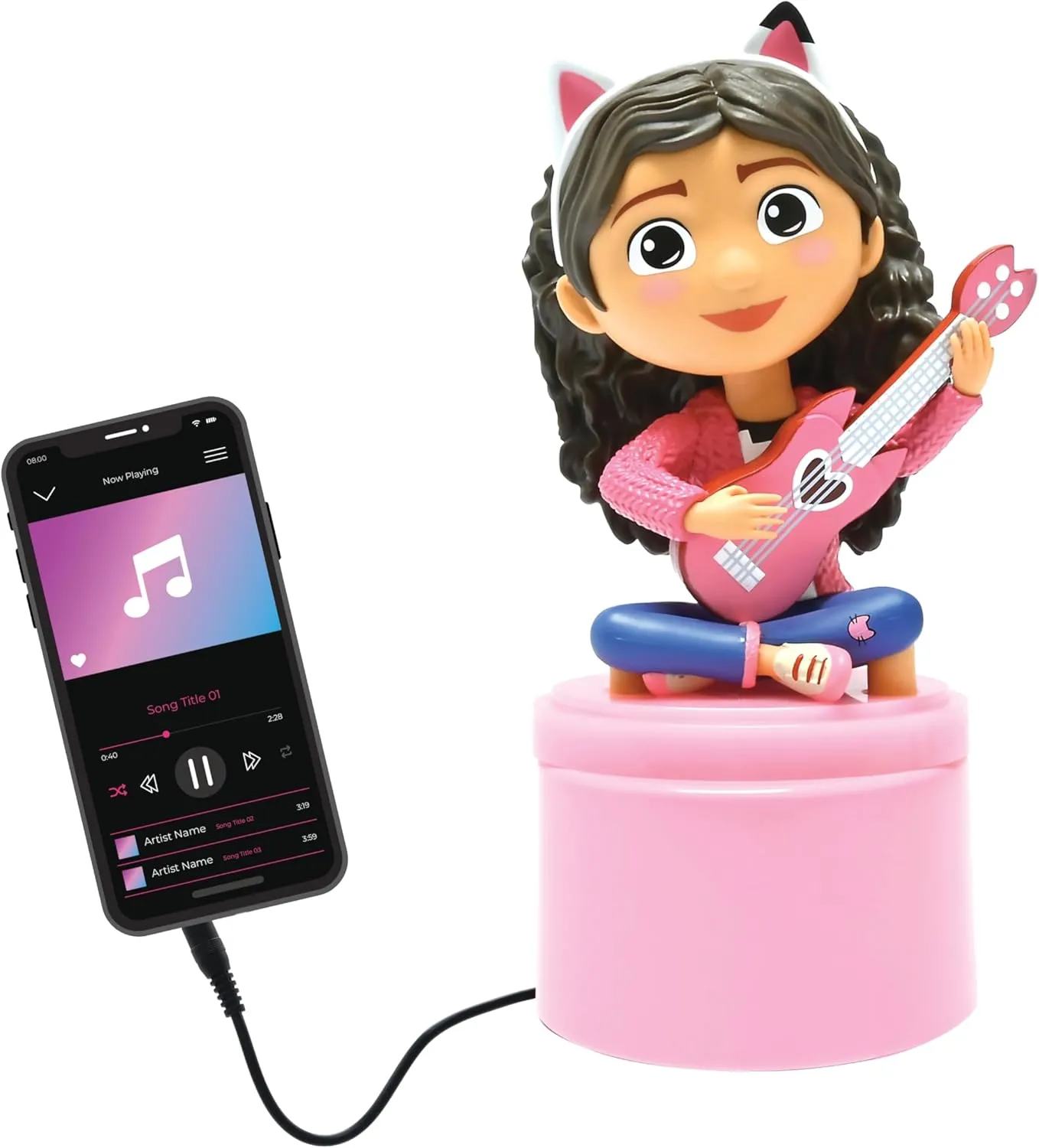 LEXIBOOK NS01GDH Gabby's Dollhouse, Nightlight with Speaker, Soft Light, Battery Operated