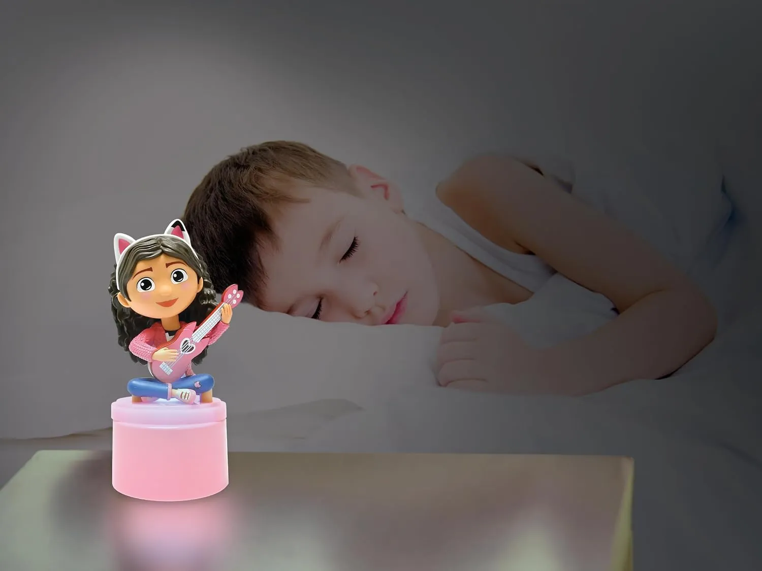 LEXIBOOK NS01GDH Gabby's Dollhouse, Nightlight with Speaker, Soft Light, Battery Operated