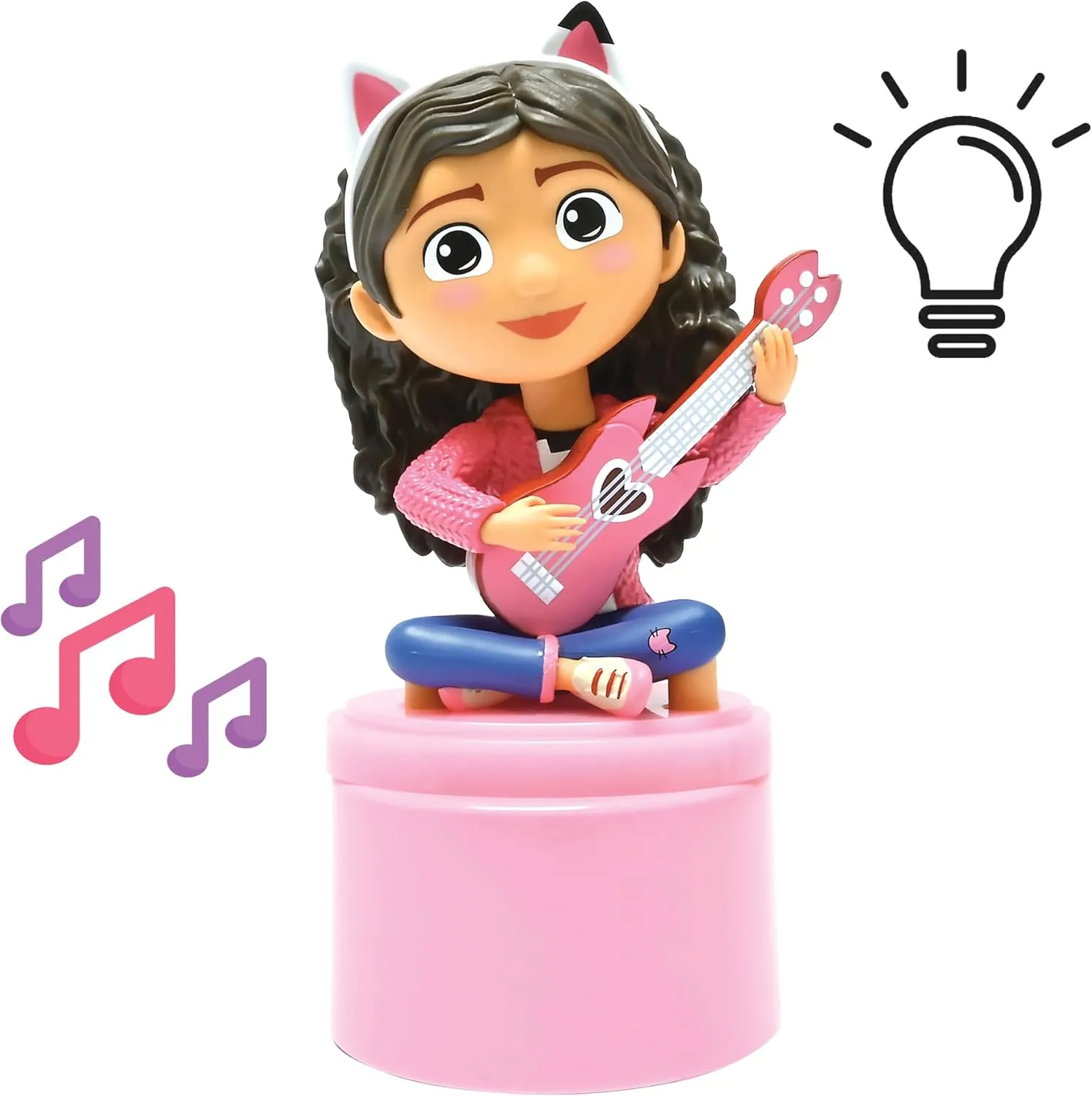 LEXIBOOK NS01GDH Gabby's Dollhouse, Nightlight with Speaker, Soft Light, Battery Operated