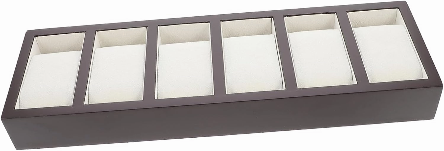 LIFKOME 1pc Stylish Wooden Watch Box Elegant Walnut Lacquered Storage Case for Organizing Watches Bracelets Compartment Design for Dresser Jewelry Display