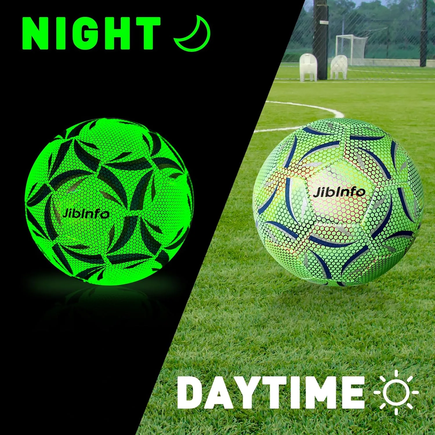 Light Up Soccer Ball Size 4, Glow in The Dark Soccer Ball Luminous Soccer Balls for Day&Night Games and Training Gifts for Men Youth and Adult Night Games