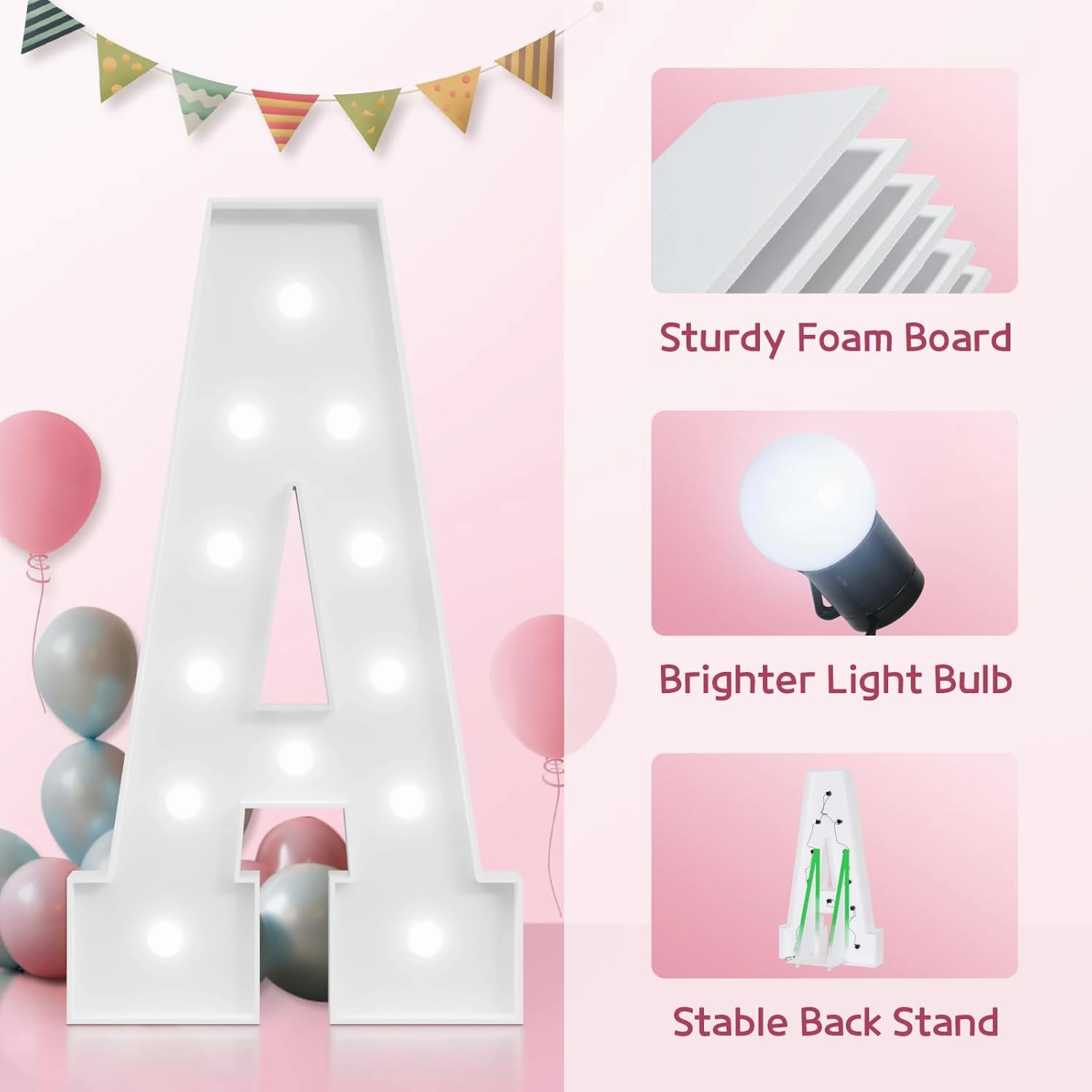 Light Up Letters, Marquee Letters 4 Feet Tall with Cool White Light, Large Letter for Party Baby Shower Wedding Event Graduation Decoration, Marry Me Light Up Letter 4ft Marquee Sign Letras K