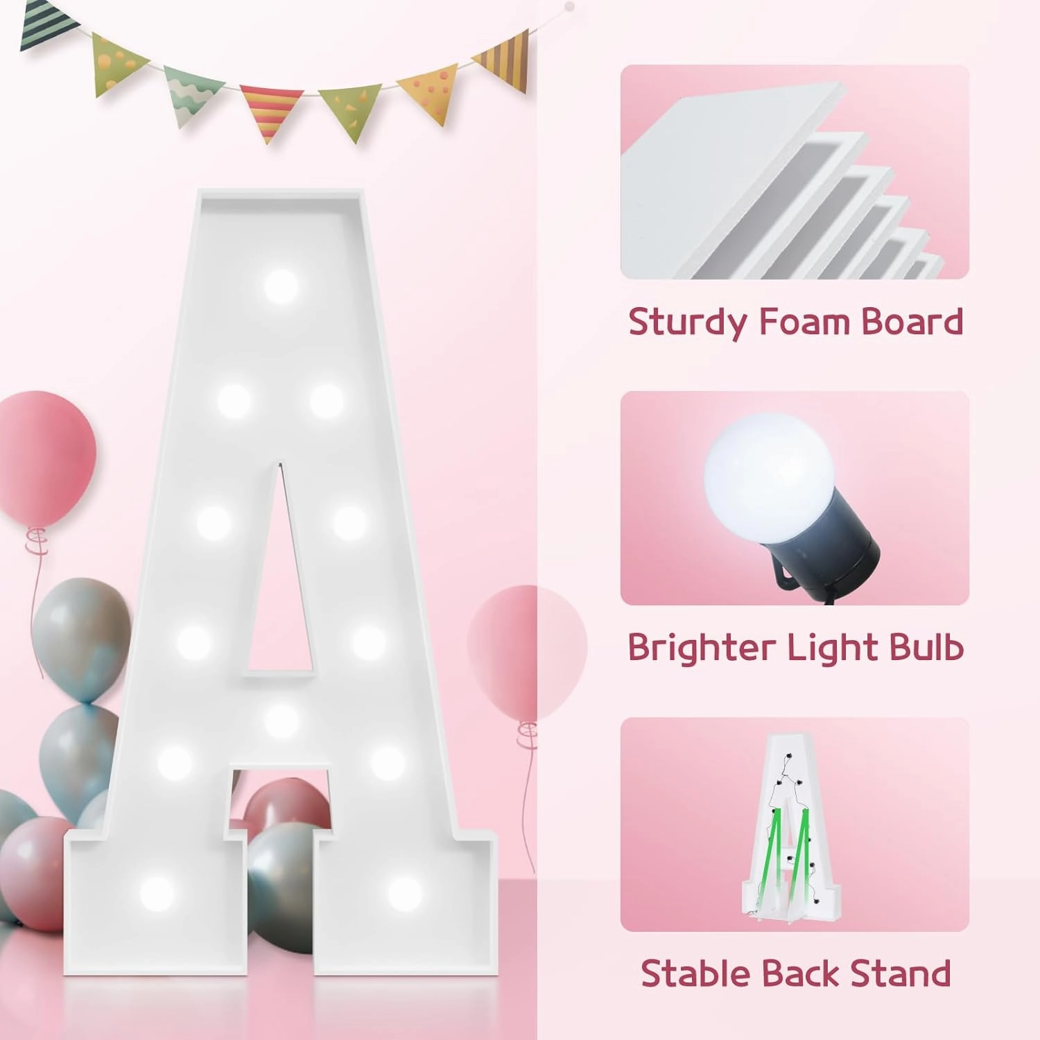 Light Up Letters, Marquee Letters 4 Feet Tall with Cool White Light, Large Letter for Party Baby Shower Wedding Event Graduation Decoration, Marry Me Light Up Letter 4ft Marquee Sign Letras T