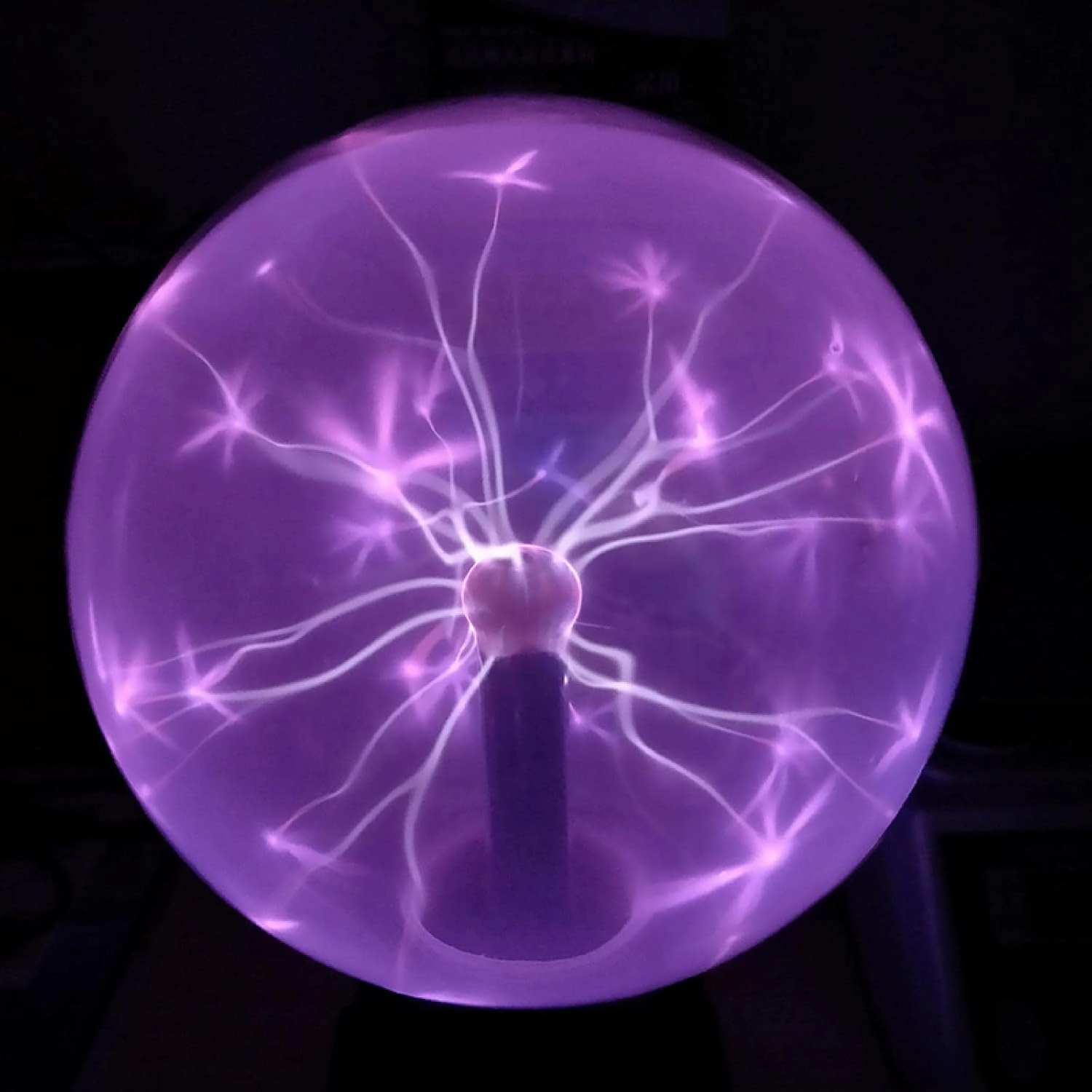 Lightning Ball Ion Ball Tesla Coil Glow Ball Arc Ball Touch Lightning Can Be Voice Controlled 6Inblue