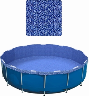 LINERWORLD.COM 22' Round Pool Liner Relining Kit for Tube Frame Soft-Sided Above Ground Swimming Pools - 25 Gauge Heavy Duty Vinyl - Fits up to 54" Deep