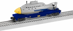 Lionel U.S Navy O Gauge Model Train Flatcar with Submarine Load