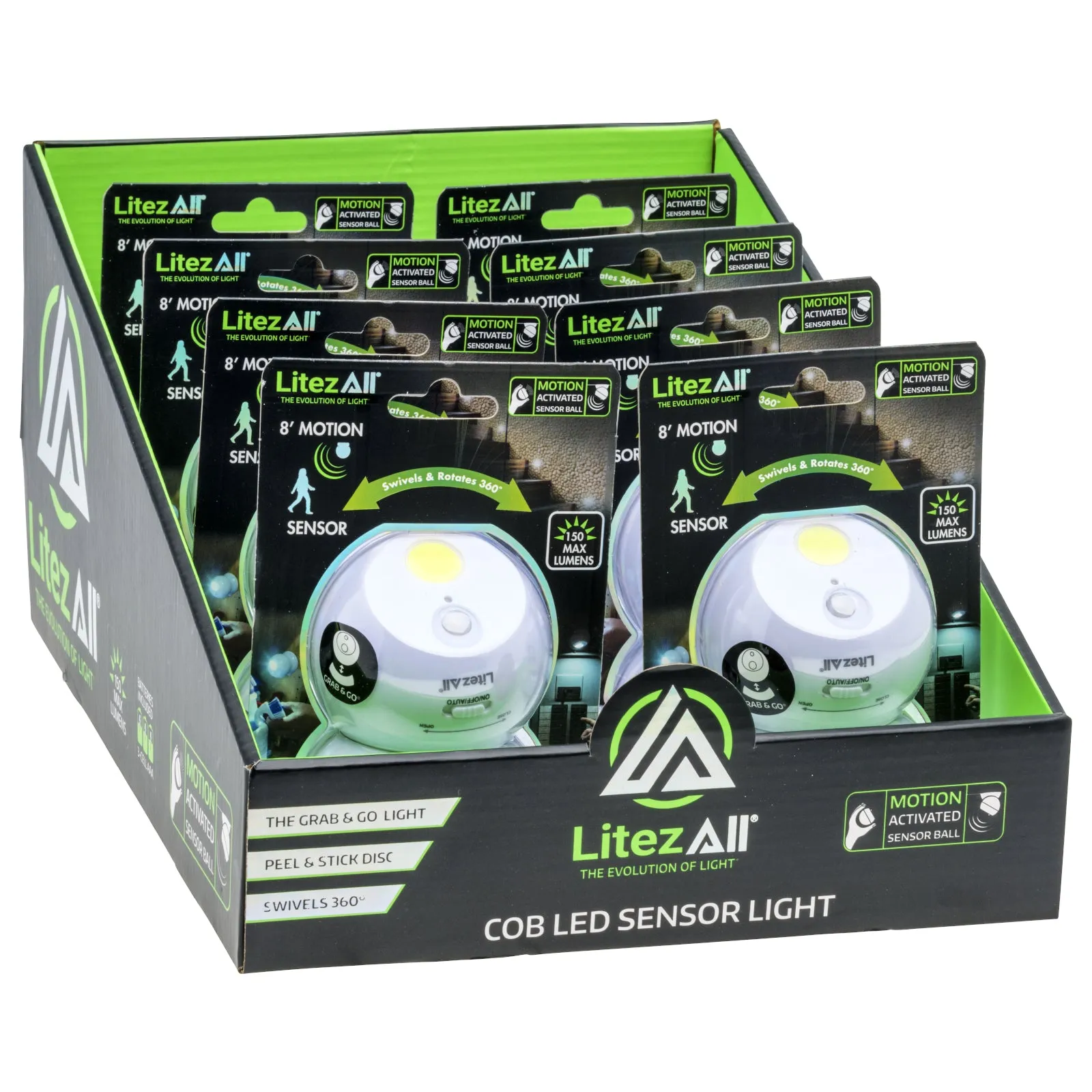 LitezAll Sensor Ball Motion Activated COB LED Ball Light