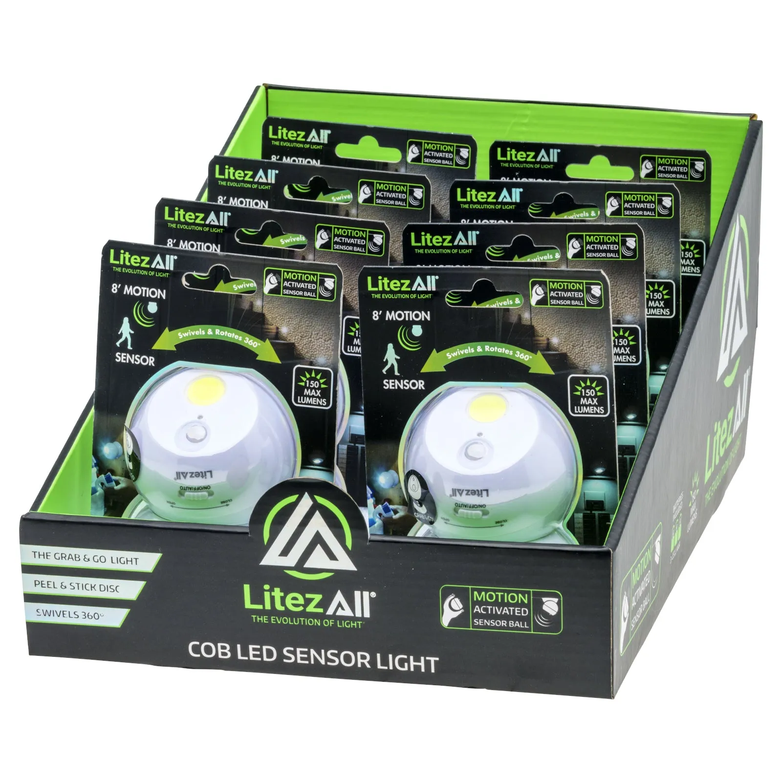LitezAll Sensor Ball Motion Activated COB LED Ball Light