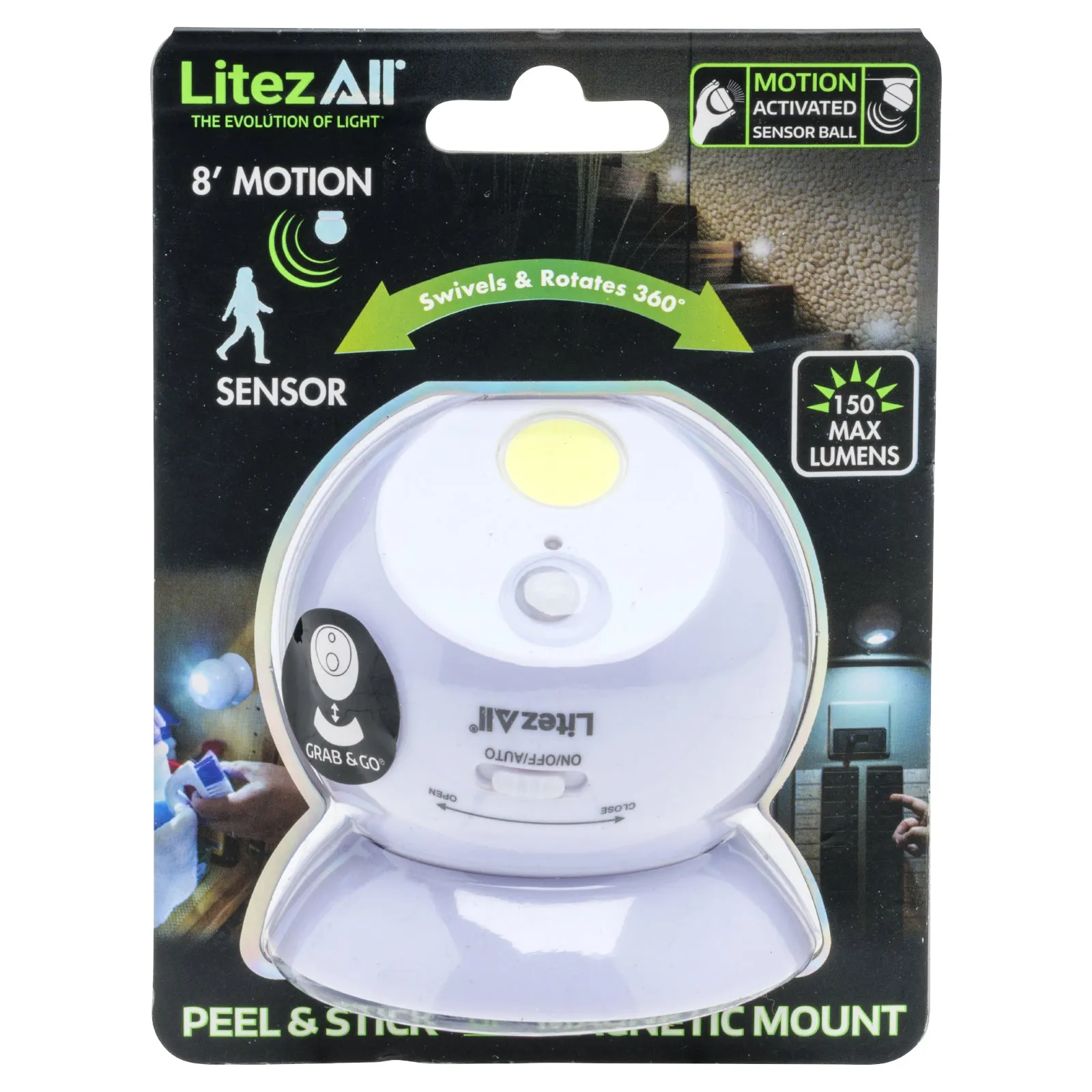 LitezAll Sensor Ball Motion Activated COB LED Ball Light