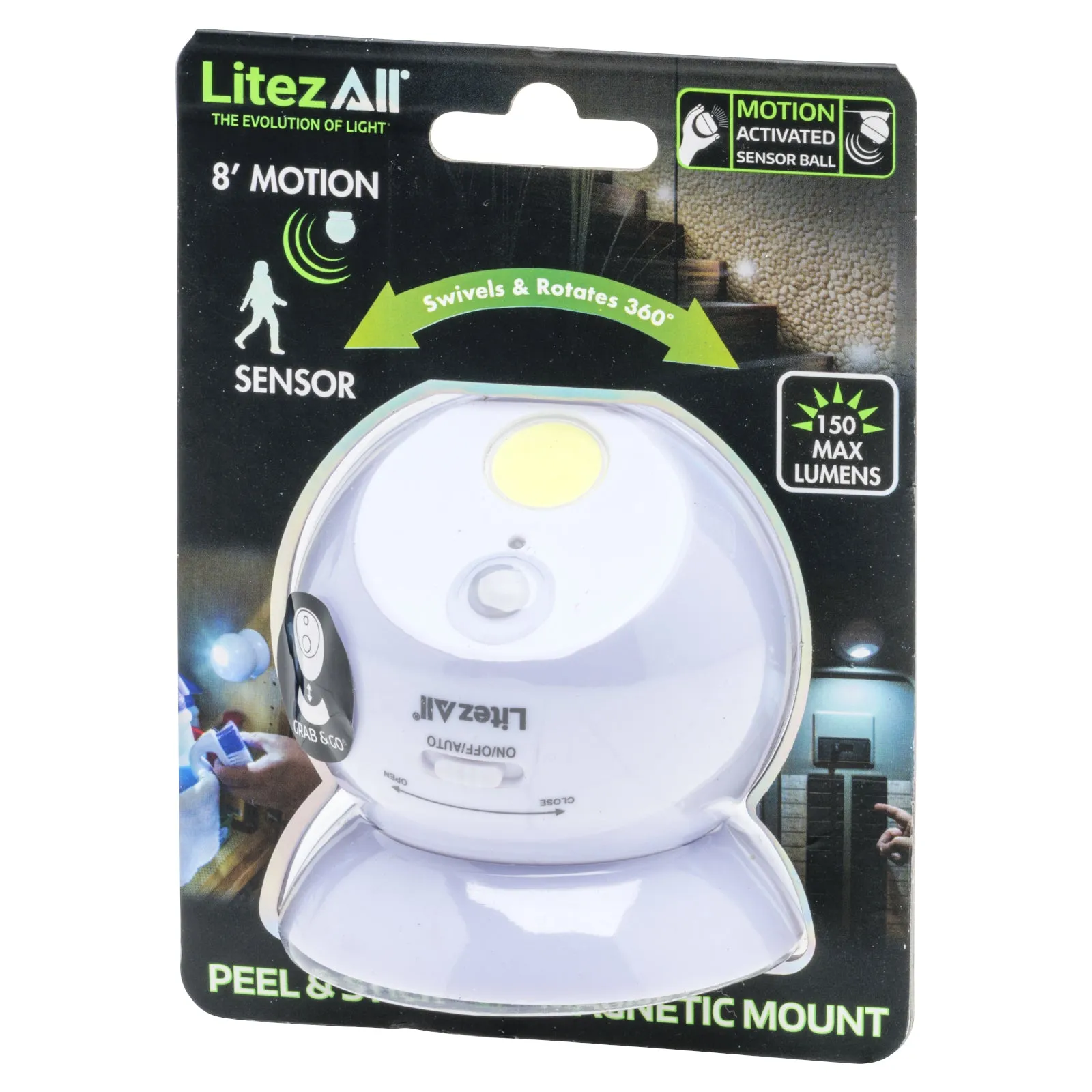 LitezAll Sensor Ball Motion Activated COB LED Ball Light