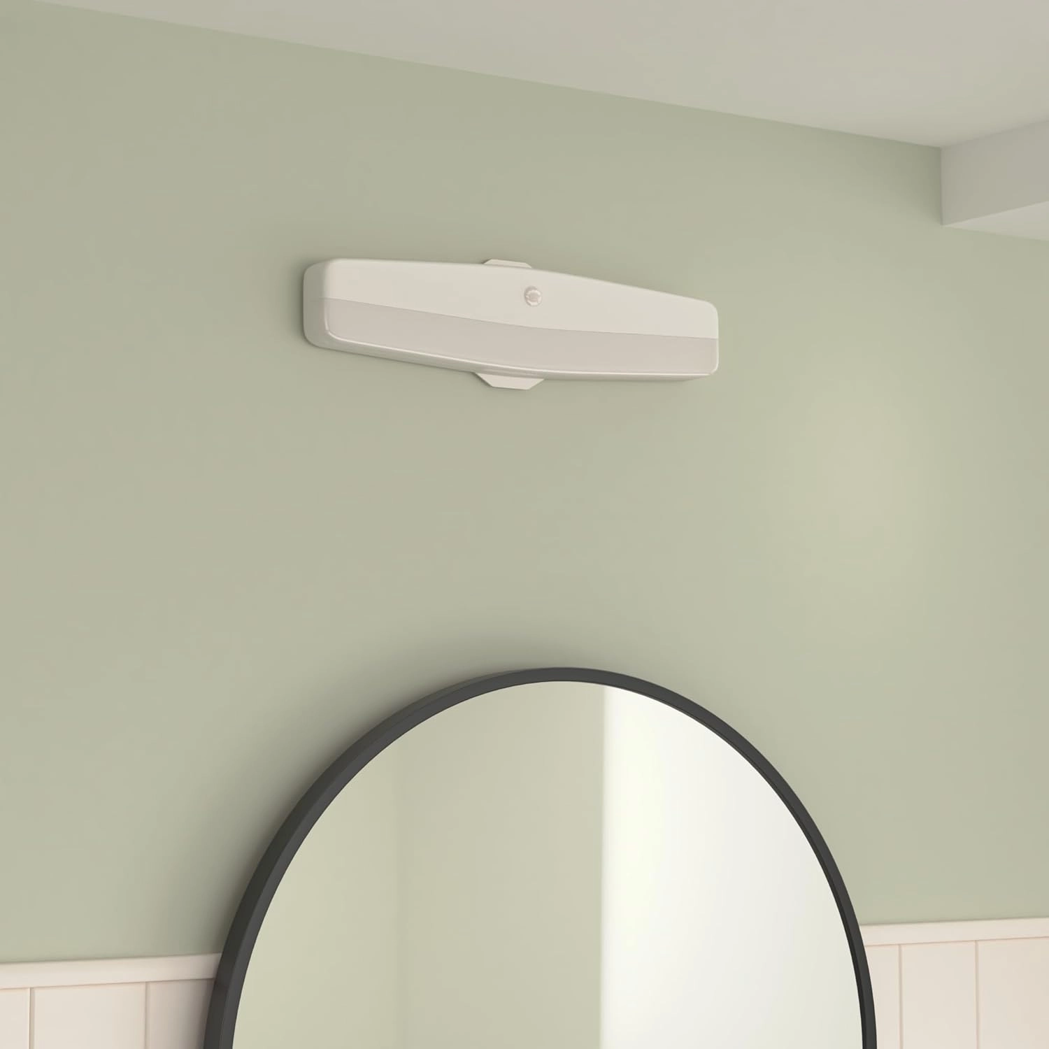 Lithonia Lighting 18 Inch LED Kitchen Light Fixture, Ceiling Flush Mount Lighting, Closet Light with Motion Sensor, 120 Volts, 14 Watts, Damp Listed, 925 Lumens, White (FMMCL 18 840 PIR M4)