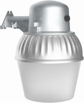 Lithonia Lighting LED Outdoor Flood Light Fixture, Exterior Dusk Dawn Security Light with Photocell Sensor, Gray (OALS10)