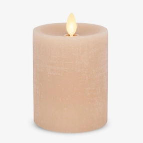 Luminara - Flameless LED Battery Operated Flickering Pillar Candles - Irish Cream - Pack of 1-3x4.5 - Realistic Moving Flame Real Wax Indoor/Outdoor