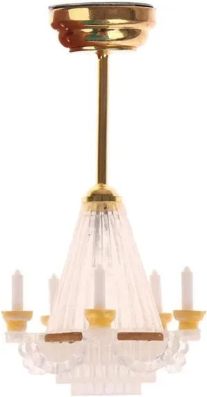 LUOZZY Dollhouse Chandelier Lights - Miniature Led Chandeliers for Dollhouse