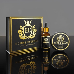 Luxury beard oil for men- Beard Growth Kit for men - Includes Beard Oil & Balm - Natural Ingredients, Sandalwood Scent - Nourish, Condition, Soften Facial Hair