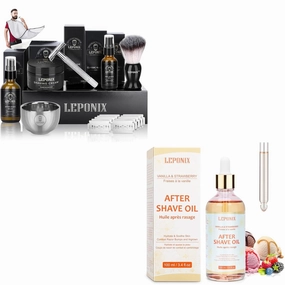 Luxury Shaving Kit for men & New Designed 2025 Vanilla Strawberry After Shave Oil for Women
