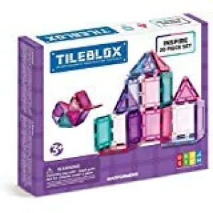 Magformers Tileblox Inspire 20-Piece Set - Magnetic Tiles Building Blocks, Educational Kit, STEM Toy Set - Magnetic Building Tiles for Kids to Develop Problem-Solving Abilities and Shape Recognition