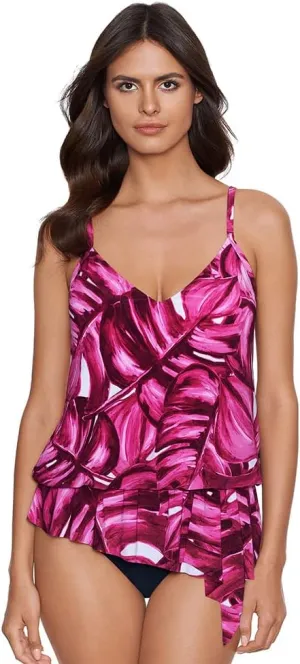 MagicSuit Women's Pink Palmas Camille Underwire Adjustable Tankini Top Separate