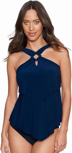 MagicSuit Women's Swimwear Square Cut Carolina Wireless Adjustable Tankini Top