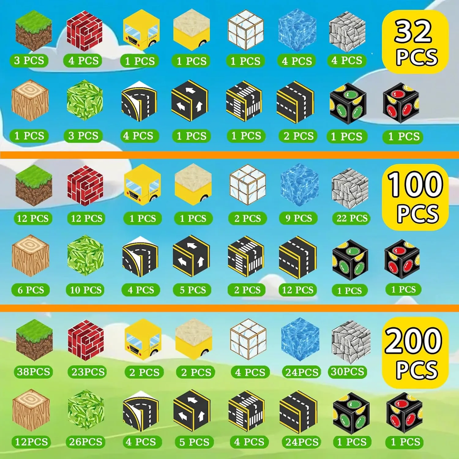 Magnetic Blocks - 32PCS Magnetic Building Blocks Toddler Toys STEM Sensory Toys for 3  Year Old Kids Boys & Girls Birthday Gifts