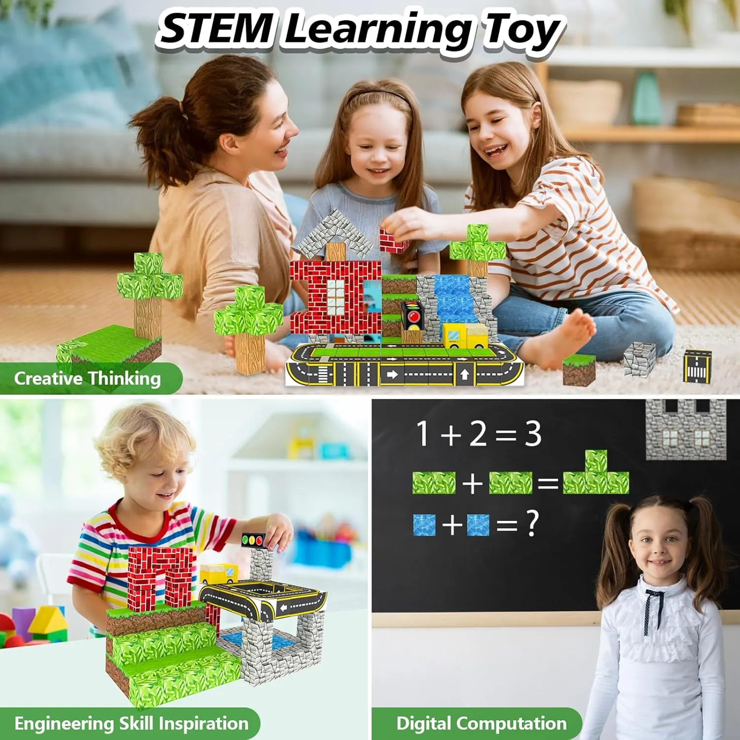 Magnetic Blocks - 32PCS Magnetic Building Blocks Toddler Toys STEM Sensory Toys for 3  Year Old Kids Boys & Girls Birthday Gifts