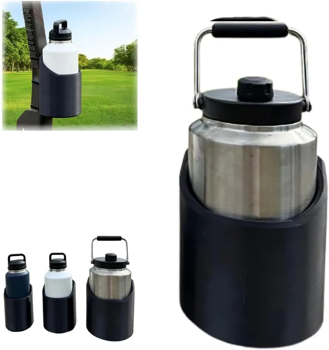 Magnetic Bottle Mounts for 46, 50, 64 oz,Magnetic Cup Holder Heavy Duty,3D Printed Portable Water Bottle Storage Rack for Truck Bus Mower