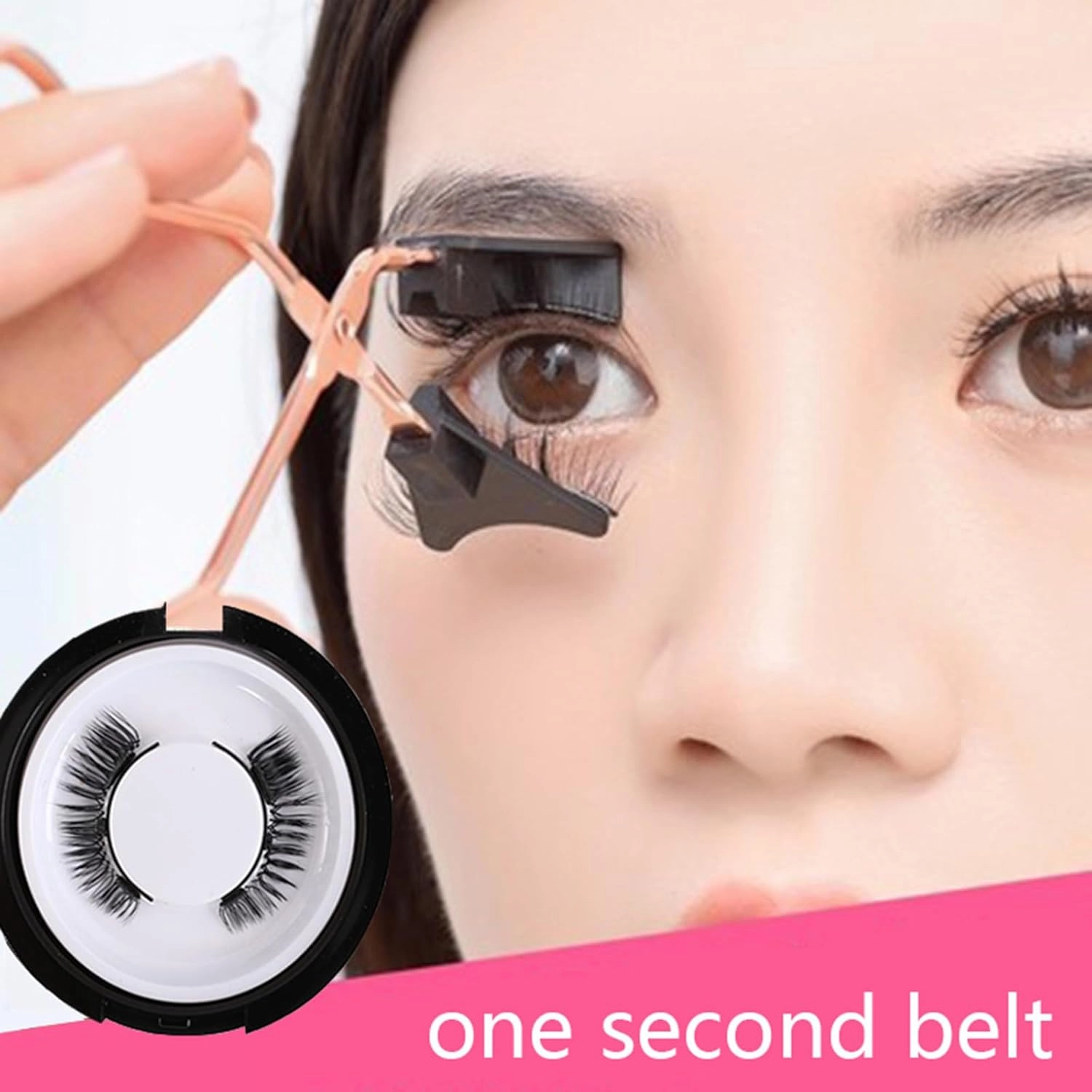 Magnetic Dual Eyelashes, Reusable Magnetic False Lashes Set, Soft 3D Fake Lashes Extension with Tweezers,for Natural Looking Lashes, Easy To Wear,Eb06