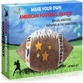 Make Your Own American Football Pillow, Football Gifts for Boys and Girls Ages 3 4 5 6 7 8 9 10 Years and Up, DIY Arts and Crafts Kit for Kids, Sports Present, Boys Toys
