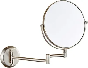 Makeup Mirror, 10X Magnification Double Sided Cosmetic Vanity Mirror Folding Round Shape Bathroom Mirror