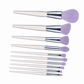 Makeup Brushes Set 10-piece Eye Face Makeup Brushes Fiber Purple Safe for Skin