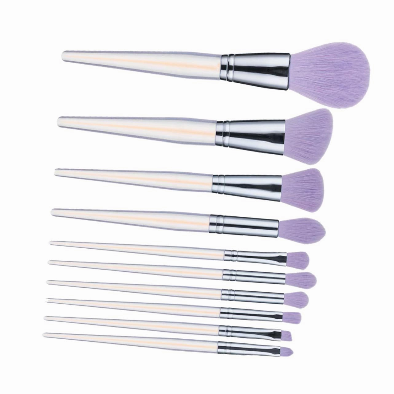Makeup Brushes Set 10-piece Eye Face Makeup Brushes Fiber Purple Safe for Skin