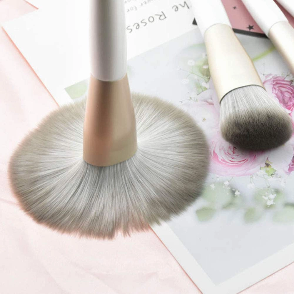 Makeup Brushes Set 8PCs Professional Makeup Brushes,Soft and Odor-free Natural Synthetic Bristles,for Face Powder Blush Eyeshadow Brushes Tool Kit (Beige)