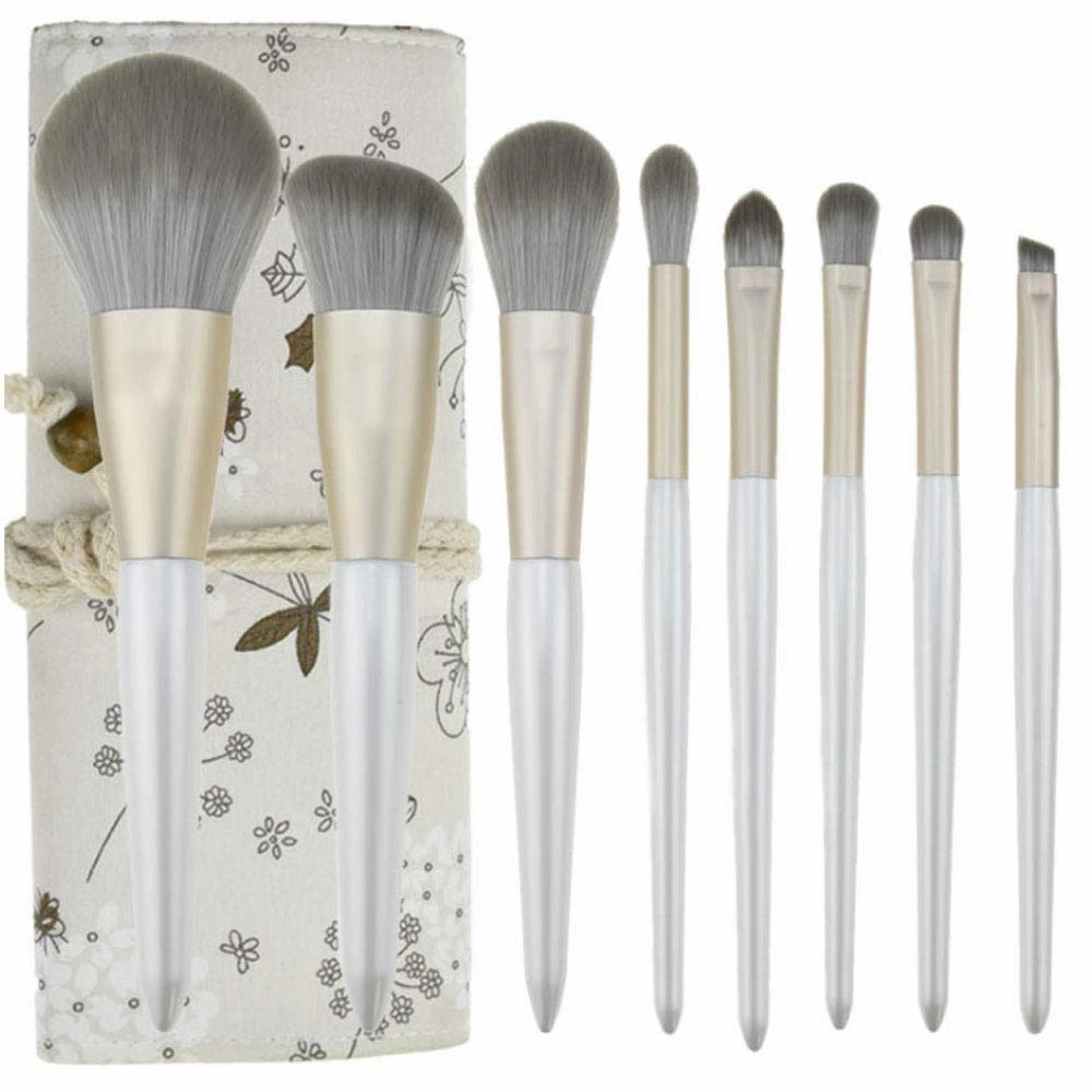 Makeup Brushes Set 8PCs Professional Makeup Brushes,Soft and Odor-free Natural Synthetic Bristles,for Face Powder Blush Eyeshadow Brushes Tool Kit (Beige)